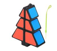 Puzzle Cubes - Cubes de vitesse de Noël, Magie des arbres de Noël | Porte-clés arbre de noël lisse, jouets éducatifs, arbres de noël, sacs d'école, décorations pendentifs 2.83x2.2x0.83 pouces