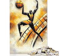 Puzzle cubiste Dynamique de Basket-Ball en Mouvement, 1 000 pièces, pour Adultes et Adolescents, décoration d'intérieur, Jouets, 38 x 26 cm, 1 000 pièces