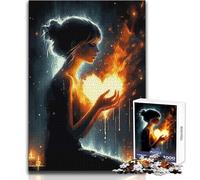 Puzzle Cœur Brûlant pour Adolescents, 1000 pièces, Jeu éducatif de Concentration, idée Cadeau Originale et touchante, Format 38x26cm