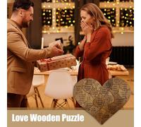 Puzzle Cœur en Bois pour La Saint-Valentin - Panneau « Raisons pour Lesquelles », Souvenir Gravé en Bouleau | Décor De Cadeau De Mémoire De Message De Lettre D'alphabet Romantique, Cadeau De