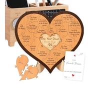 Puzzle Cœur en Bois | Souvenir pour Fêtes et Anniversaires - Puzzle Décoratif | pour La Saint-Valentin Noël Petit-Ami Petite-Amie Mari Femme Parents Mariage Soirée en Amoureux Fêtes
