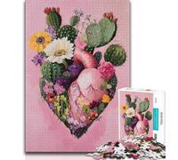 Puzzle Cœur végétal 1000 pièces pour Adultes, Jouet éducatif et décompressant, Cadeau d'anniversaire, décoration Murale 38x26cm