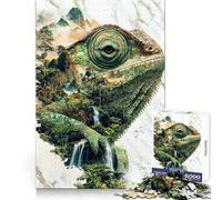 Puzzle Curiosité Camouflage pour Adolescents 1000 Pièces Stimule la mémoire,apaise l'esprit,Amusant,Bords Nets Cadeau de Saison (38x52cm)