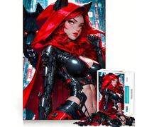 Puzzle Cyberpunk Le Petit Chaperon Rouge pour Adolescents, 1000 pièces, défi intellectuel, Jeu Relaxant et Amusant, découpe précise, Cadeau Festif (38x52cm)
