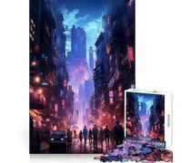 Puzzle Cyberpunk Nuit Exceptionnel 1000 Pièces pour Adolescents Stimulation Cognitive, Détente et Bien-être Idée Cadeau de Noël (50x75cm)