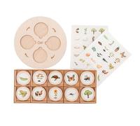 Puzzle cycle de vie - Planche de cycle de vie, puzzle en bois, figurines d'animaux matching game, cadeau éducatif jouet pour cycle de vie Kit de figurines d'animaux en bois conformes à Ga Ga