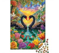 Puzzle Cygne Amoureux 1000 Pièces pour Adolescents Et Enfants - Difficile Puzzles Jeu De Patience en Famille 52x38cm/1000pcs
