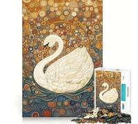 Puzzle Cygne Blanc sous Un Ciel étoilé 1000 pièces Jeu de réflexion Stimulant Fixation Solide Défi cérébral interactif pour la Maison (38x26cm)