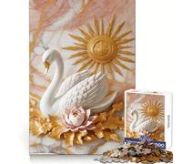Puzzle Cygne Blanc ﹨u Sun Decor pour Adultes, 1000 pièces, Exercice Mental, Divertissement Calme, Cadeau de Noël idéal (38x52cm)