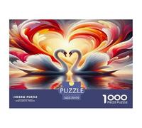 Puzzle Cygne De 1000 Pièces pour Adultes,Lac de lumière et d'ombre rêveur Un Jeu De Dexérité Très Difficile Puzzle Éducatif 70x50cm/1000pcs