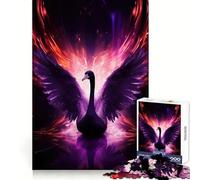 Puzzle Cygne de Feu Violet 1000 Pièces pour Adultes Jeu Intelligent Activité à Domicile Découpe Précise Décoration Murale (50x75cm)