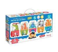 Puzzle Czuczu avec un trou Train de comptage 3+