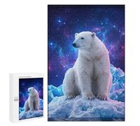 Puzzle D’Art Polar Bear in Cosmic Ice Landscape, 1000 PCS, pour Adultes Passionnés, comme Pause Créative pour Les Amateurs Patients, À La Maison