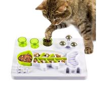 Puzzle d'alimentation Lente Bol pour Chien : Assiette Labyrinthe en Forme de Poisson avec 3 Boules d' à Chat | Traite Interactive Non Glissante pour l'entraînement de Stimulation mentale