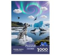 Puzzle Dalmatien 1000 Pièces en Carton pour Adultes Jeu ÉduChatif Jeu De Défi Casse-tête Chien Phoque Cadeau Enfant Décoration Intérieure 38x26cm/1000pcs