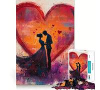 Puzzle d'amour pour la Saint-Valentin,1000 pièces à reconstituer,Jeu Amusant,Technologie de découpe Laser avancée,Jouet de Divertissement d'intérieur pour Les fêtes (38x26cm)