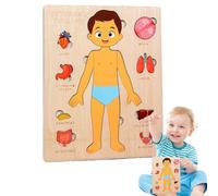 Puzzle d'anatomie humaine,Puzzle en bois d'anatomie du corps humain - Jouets éducatifs colorés pour garçons et filles, puzzle portable pour salle de classe