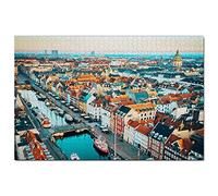 Puzzle Danemark Copenhague pour Adultes 1000 pièces Cadeau de Voyage Souvenir 52x38CM