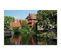 Puzzle Danemark Den Gamle par Aarhus 200 pièces Jeu d'art Souvenir de Voyage 35x25CM