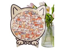 Puzzle d'animaux en bois pour adultes | Animaux mignons, puzzles en bois encadrés à poser, pour salon, bureau, chambre à coucher, vitrine, couloir, présentation comme décoration