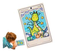 Puzzle d'animaux en bois, puzzle en bois à pression - Jouet éducatif qui s'emboîte à pression - Jouets éducatifs, puzzle de téléphone portable pour 3+