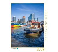 Puzzle · dans Le Port de Hambourg | Le quartier Maritimes de Hambourg dans un décor moderne · 2000 pièces · Format assemblé 90 × 67 cm · CALVENDO Puzzle