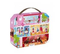 Janod - Puzzle Enfant Danse Académie 100 Pièces - Jeu Educatif Motricité Fine et Concentration - Valisette Poignée - Fabriqué en France - Certifié FSC - Encres Végétales - Dès 6 ans, J02616