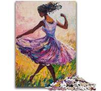 Puzzle Danseuse de Ballet 1000 pièces pour Adultes, Jouets éducatifs et éducatifs, Jeux familiaux avec Affiche et fiche de Questions-réponses (50x75cm)
