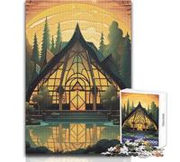 Puzzle d'architecture contemporaine de 1000 pièces pour Adolescents:Jeu de développement de la pensée logique, pour des Moments précieux Dimensions:38x26cm
