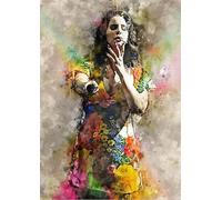 Puzzle d'art Abstrait 1000 pièces - Affiches Classiques des chanteurs Delreys - Jouet de décompression pour la Famille - Jeu de Puzzle pour Adultes - Décoration Murale pour la Maison - 26x38cm