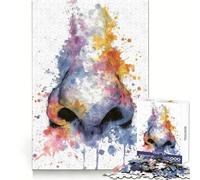 Puzzle d'art Aquarelle sur l'anatomie du Nez, 1000 pièces, pour Adolescents, développement du raisonnement, évasion sereine, découpe Nette, Cadeau attentionné (38x26cm)