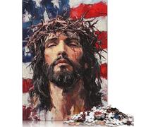 Puzzle d'art chrétien de Jésus, 1000 pièces, puzzle en papier, pour adultes et familles, 1000 pièces (38 x 26 cm)