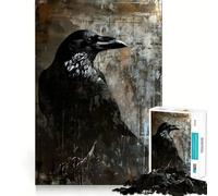 Puzzle d'art Contemporain Le Corbeau pour Adolescents, 1000 pièces, améliore la mémoire, Loisirs à Domicile, Bords précis, Cadeau Exquis 50x75cm