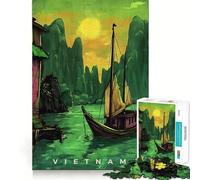 Puzzle d'art de Propagande vietnamienne pour Adultes,1000 pièces,Jeu de mémoire,Assemblage sécurisé et Solide,Jeu de Construction de Liens significatifs (38x26cm)
