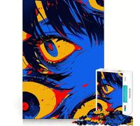 Puzzle d'art d'œil d'anime pour Adolescents 1000 pièces Stimule l'esprit Amusant Découpe Nette Composants Robustes Activité de Rassemblement réconfortante (38x52cm)