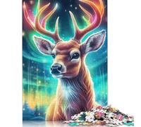 Puzzle d'Art Élan pour Adultes, 1000 Pièces, pour Adolescents à Partir de 12 Ans, Cadeau de réveillon de Noël, 1000 Pièces (38x26cm)