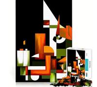 Puzzle d'art géométrique visionnaire 1000 pièces Découpe Laser pour Un Assemblage Parfait Activité de Partage et de Concentration Amusante (38x52cm)