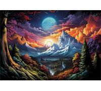 Puzzle d'art Irrégulier - Abstract Landscapes Affiches - Jouets De Défi Difficiles Et Amusants pour Toute La Famille - Puzzle 1000 Pièces Zx224Aw
