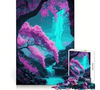 Puzzle d'art Japonais en Fleurs de Cerisier pour Adultes,1000 pièces,activité de Loisirs et de Bien-être cérébral, pour Un Anniversaire (50x75cm)