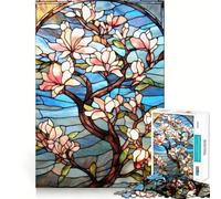 Puzzle d'art Japonais Sakura Bloom 1000 pièces pour Adolescents Renforce la mémoire Détente et Amusement Bords Lisses Liste de souhaits du Père Noël (38x52cm)