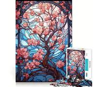 Puzzle d'art Japonais Sakura Bloom 1000 pièces pour Adultes, Jeu de réflexion, Divertissement paisible, pièce de Collection aux découpes soignées (50x75cm)