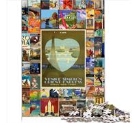 Puzzle d'Art Mural de Voyage Vintage pour Adultes - en Bois, Idéal Comme Cadeau Familial et Éducatif (50x75 cm)