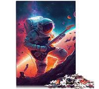 Puzzle d'astronaute Jouant de la Guitare 1000 pièces pour Adultes Puzzle en Bois Difficile à compléter mais Amusant et Humoristique 50 x 75 cm