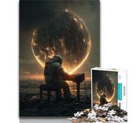 Puzzle d'astronaute Jouant du Piano pour Adolescents, Jeu éducatif et Stimulant, idéal comme Cadeau pour Toute la Famille (50x75cm)