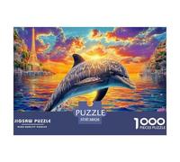 Puzzle Dauphin 1000 Pièces pour Adults Adolescents Et Enfants - Difficile Puzzles Jeu De Patience en Famille 38x26cm/1000pcs