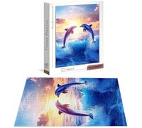 Puzzle Dauphin 4000 Pièces Adultes, Puzzle 4000 Pièces pour Adultes et Enfants à Partir de 14 Ans, Flots Puzzles Bois de Qualité Supérieure avec Une Boîte d'emballage Exquise, Cadeau Homme B-6586