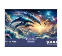 Puzzle Dauphin avec 1000 Pièces pour Adultes,Nébuleuse rêveuse Un Jeu De Dexérité Très Difficile Puzzle Éducatif avec des Défis 38x26cm/1000pcs