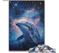 Puzzle Dauphin Cosmique pour Adultes 1000 Pièces, pour 14 Ans et Plus, Art Déco Maison Jeux Famille Cadeaux Noël Anniversaire (50x75cm)