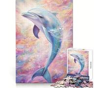 Puzzle Dauphin Joueur 1000 pièces pour Adolescents, Jeu de logique et de Train, décoration Murale légère et relaxante aux découpes Lisses (50x75cm)