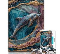 Puzzle Dauphin pour Adultes et Adolescents Ce Jeu de Relaxation est Un pour Toute la Famille (75x50cm)